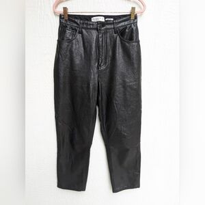 Abercrombie & Fitch Ankle Straight Ultra High Rise Patent Leather Pants Size 6
